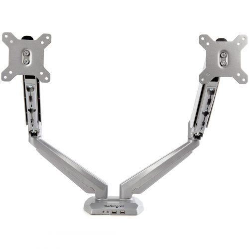 Startech .com Desk Mount Dual Monitor Arm with USB & 3.5mm AudioDesk Clamp Ergonomic VESA Mount for up to 32 inch DisplaysFull Motion -… ARMSLIMDUOS