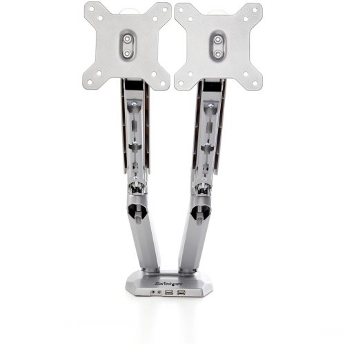 Startech .com Desk Mount Dual Monitor Arm with USB & 3.5mm AudioDesk Clamp Ergonomic VESA Mount for up to 32 inch DisplaysFull Motion -… ARMSLIMDUOS