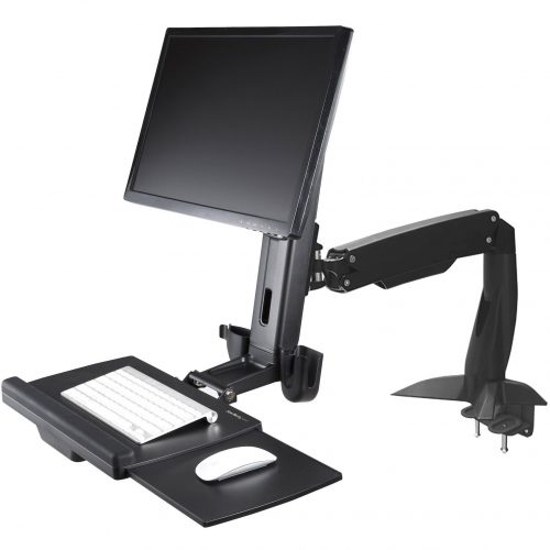 Startech .com Sit Stand Monitor ArmDesk Mount Sit-Stand Workstation up to 34 inch VESA DisplayStanding Desk ConverterKeyboard TrayD… ARMSTSCP1