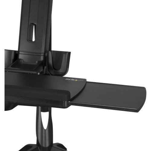 Startech .com Sit Stand Dual Monitor ArmDesk Mount Standing Computer Workstation 24″ DisplaysAdjustable Stand Up Arm w/ Keyboard TrayD… ARMSTSCP2