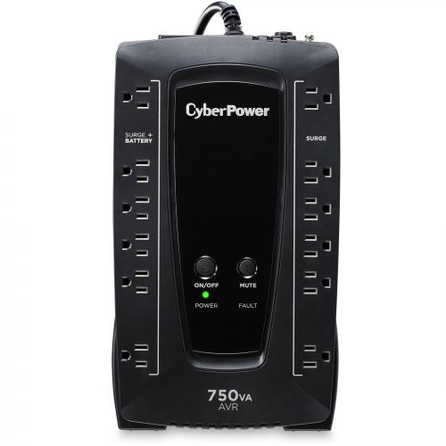 Cyber Power AVRG750U AVR UPS Systems750VA/450W, 120 VAC, NEMA 5-15P, Compact, 12 Outlets, Panel® Personal, $150000 CEG,  Warranty AVRG750U