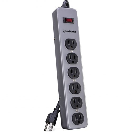 Cyber Power B608MGY Metal Surge Protector6 x NEMA 5-15R900 J125 V AC Input B608MGY