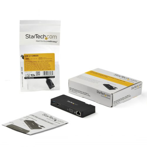 Startech .com USB 3.0 Multiport Adapter + USB-C to USB-A CableMac & WindowsFor USB-A or USB-C laptopsHDMI & VGA1x USB-A PortG… BNDDKT30CAHV