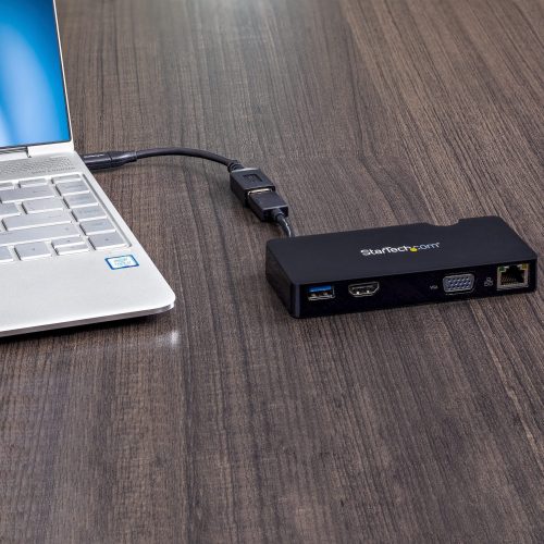 Startech .com USB 3.0 Multiport Adapter + USB-C to USB-A CableMac & WindowsFor USB-A or USB-C laptopsHDMI & VGA1x USB-A PortG… BNDDKT30CAHV