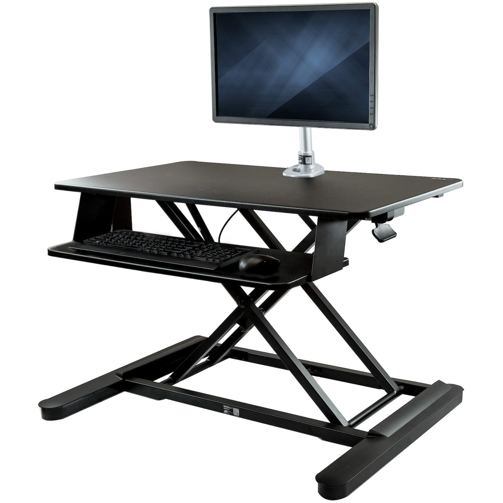 Startech .com Sit-Stand Desk Converter with Monitor Arm35″ WideHeight Adjustable Standing Desk SolutionArm for up to 30″ MonitorT… BNDSTSLGPVT