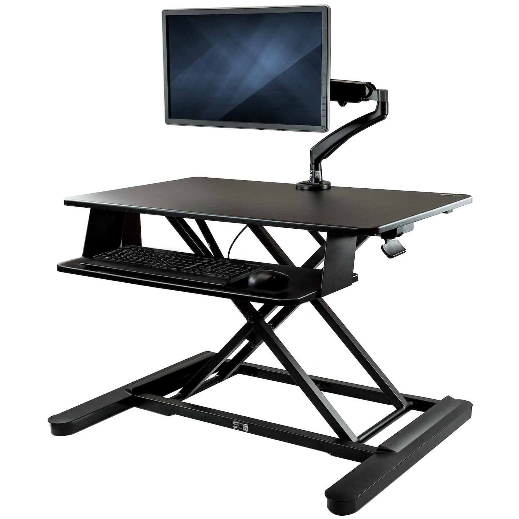Startech .com Sit-Stand Desk Converter with Monitor ArmUp to 26″ Monitor35″ Wide Work SurfaceHeight Adjustable Standing Desk Conver… BNDSTSLGSLIM