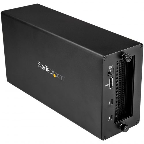 Startech .com Thunderbolt 3 to 10GbE Fiber Network ChassisExternal PCIe enclosure2 Open SFP+ PortsThis Thunderbolt 3 network adapte… BNDTB210GSFP
