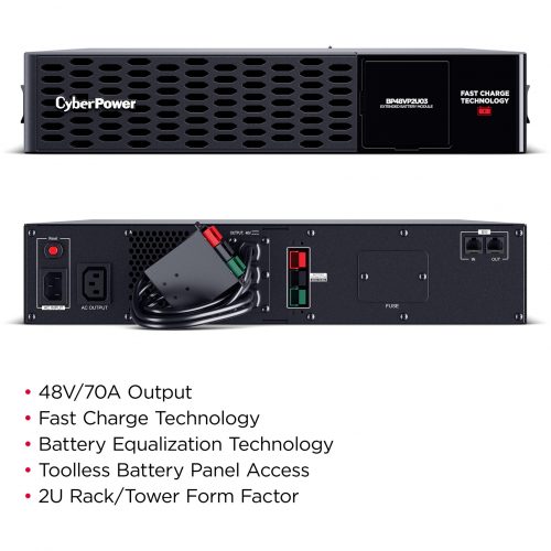 Cyber Power UPS Systems BP48VP2U03 Extended Battery Modules48 VDC / 70 A12 V / 6 Ah Sealed Lead-Acid Battery,  Warranty BP48VP2U03