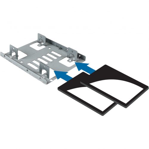 Startech .com Dual 2.5″ to 3.5″ HDD Bracket for SATA Hard Drives2 Drive 2.5″ to 3.5″ Bracket for Mounting BayMount two 2.5in SATA SSDs/… BRACKET25X2