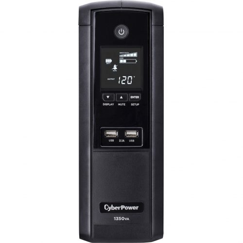 Cyber Power BRG1350AVRLCD Intelligent LCD UPS Systems120 VAC, NEMA 5-15P, Mini-Tower, 12 Outlets, LCD, Panel® Personal, $500000… BRG1350AVRLCD
