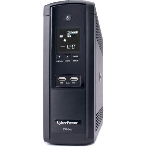 Cyber Power BRG1350AVRLCD Intelligent LCD UPS Systems120 VAC, NEMA 5-15P, Mini-Tower, 12 Outlets, LCD, Panel® Personal, $500000… BRG1350AVRLCD