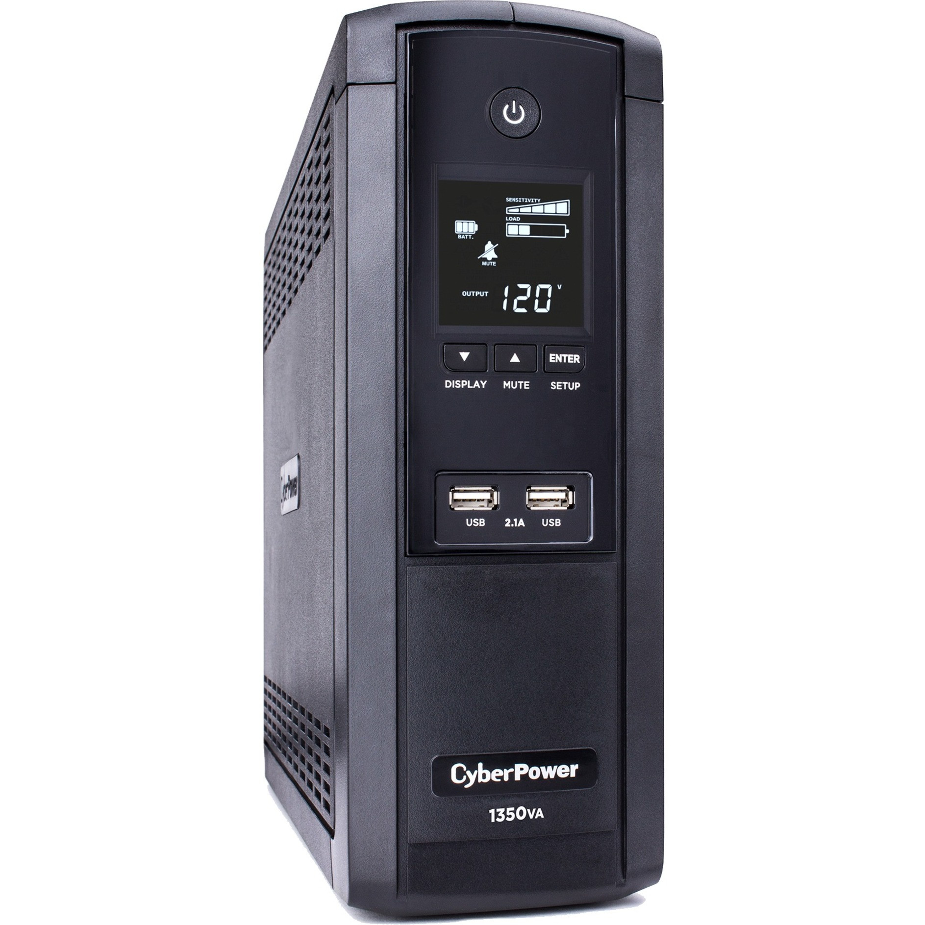 Cyber Power BRG1350AVRLCD Intelligent LCD UPS Systems120 VAC, NEMA 5-15P, Mini-Tower, 12 Outlets, LCD, Panel® Personal, $500000… BRG1350AVRLCD