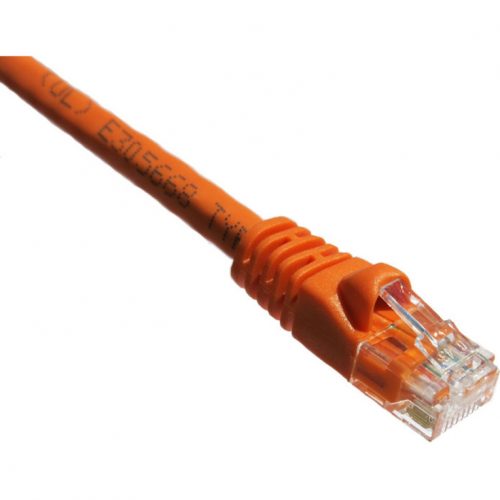 Axiom Memory Solutions 1FT CAT5E 350mhz Patch Cable Molded Boot (Orange)Category 5e for Network DevicePatch Cable1 ft1 x1 xGold-plated Cont… C5EMB-O1-AX