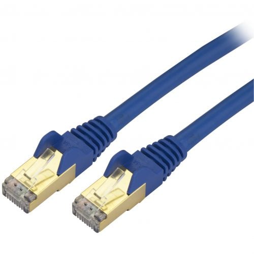 Startech .com 10ft CAT6a Ethernet Cable10 Gigabit Category 6a Shielded Snagless 100W PoE Patch Cord10GbE Blue UL Certified Wiring/TIA -… C6ASPAT10BL