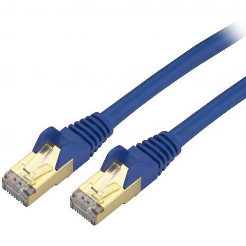 Startech .com 2ft CAT6a Ethernet Cable10 Gigabit Category 6a Shielded Snagless 100W PoE Patch Cord10GbE Blue UL Certified Wiring/TIAC… C6ASPAT2BL