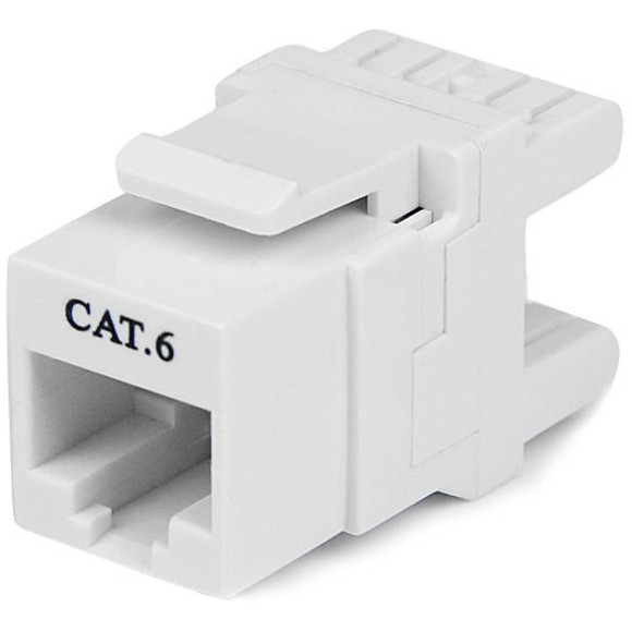 Startech .com 180° Cat 6 Keystone JackRJ45 Ethernet Cat6 Wall Jack White110 TypeTerminate Cat6 cables at a 180° angle, for a… C6KEY110SWH