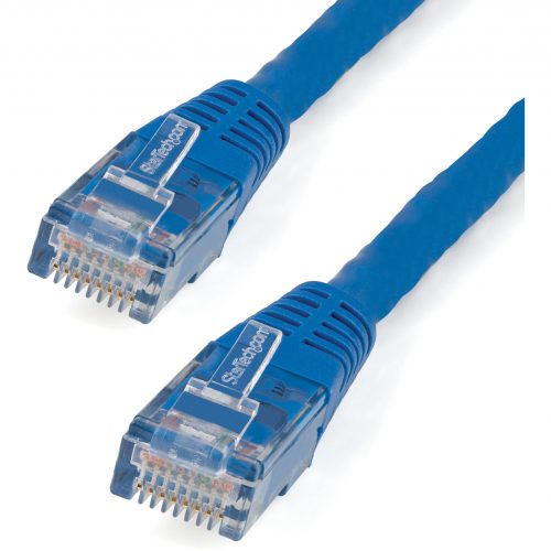 Startech .com 10ft CAT6 Ethernet CableBlue Molded Gigabit100W PoE UTP 650MHzCategory 6 Patch Cord UL Certified Wiring/TIA10ft Blu… C6PATCH10BL