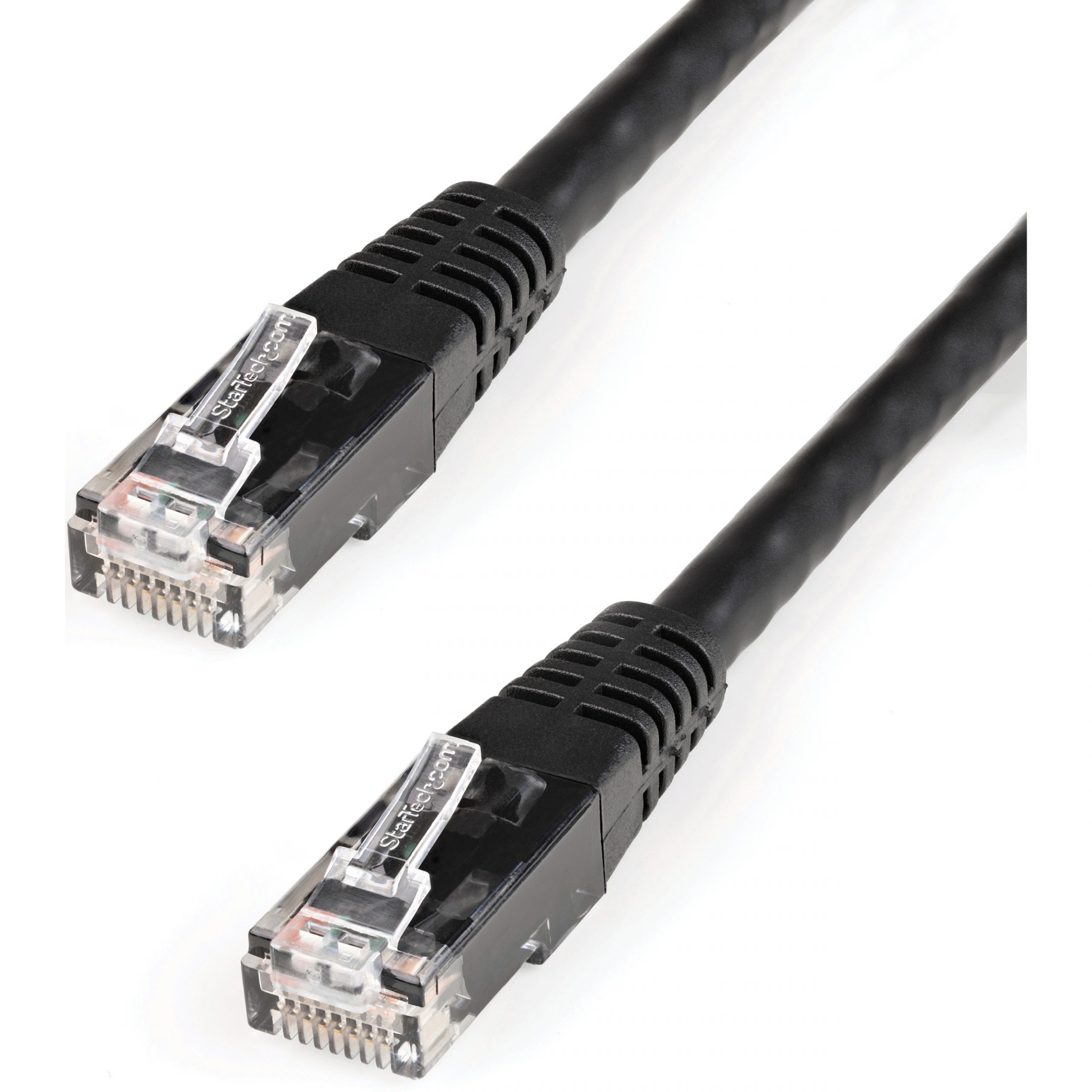Startech .com 15ft CAT6 Ethernet CableBlack Molded Gigabit100W PoE UTP 650MHzCategory 6 Patch Cord UL Certified Wiring/TIA15ft Bl… C6PATCH15BK