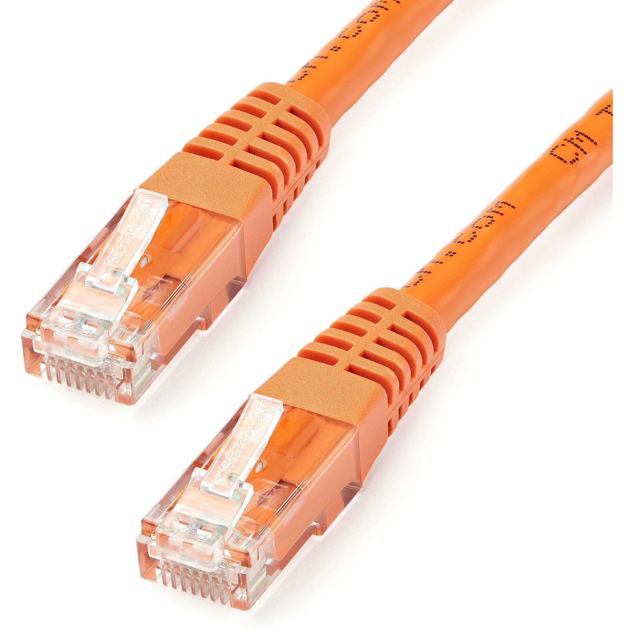 Startech .com 15ft CAT6 Ethernet CableOrange Molded Gigabit100W PoE UTP 650MHzCategory 6 Patch Cord UL Certified Wiring/TIA15ft O… C6PATCH15OR