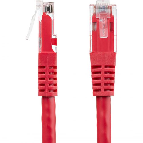 Startech .com 15ft CAT6 Ethernet CableRed Molded Gigabit100W PoE UTP 650MHzCategory 6 Patch Cord UL Certified Wiring/TIA15ft Red… C6PATCH15RD