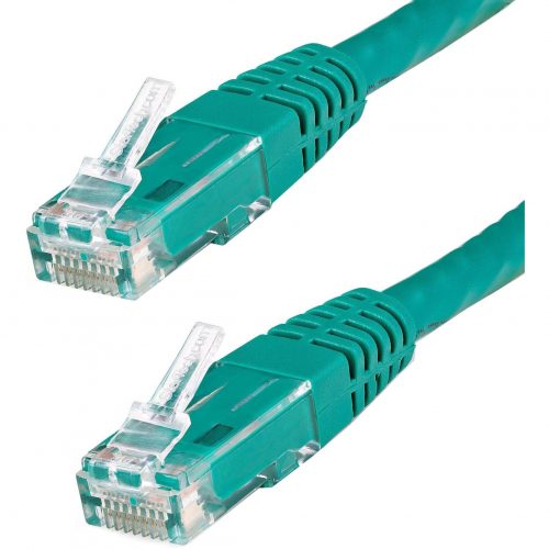 Startech .com 20ft CAT6 Ethernet CableGreen Molded Gigabit100W PoE UTP 650MHzCategory 6 Patch Cord UL Certified Wiring/TIA20ft Gr… C6PATCH20GN