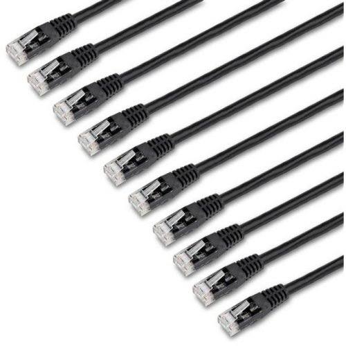 Startech .com 6 ft. CAT6 Cable10 PackBlack CAT6 Ethernet CordsMolded RJ45 ConnectorsETL Verified24 AWG (C6PATCH6BK10PK)6… C6PATCH6BK10PK