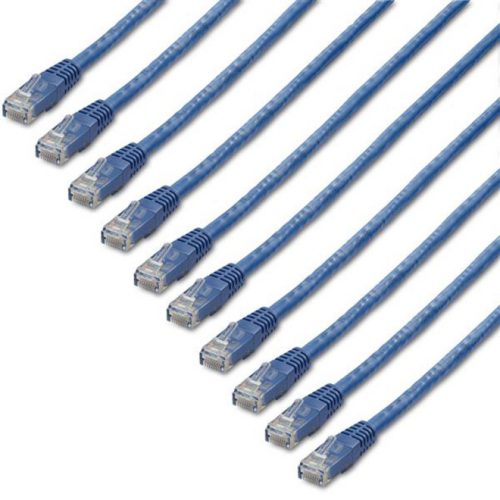 Startech .com 6 ft. CAT6 Ethernet cable10 PackETL VerifiedBlue CAT6 Patch CordMolded RJ45 Connectors24 AWGUTP6 ft. CA… C6PATCH6BL10PK