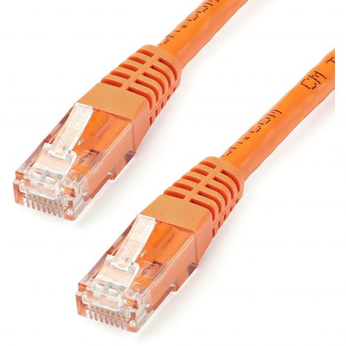 Startech .com 6ft CAT6 Ethernet CableOrange Molded Gigabit100W PoE UTP 650MHzCategory 6 Patch Cord UL Certified Wiring/TIA6ft Oran… C6PATCH6OR