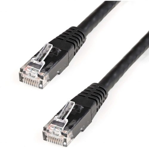 Startech .com 8ft CAT6 Ethernet CableBlack Molded Gigabit100W PoE UTP 650MHzCategory 6 Patch Cord UL Certified Wiring/TIA8ft Black… C6PATCH8BK