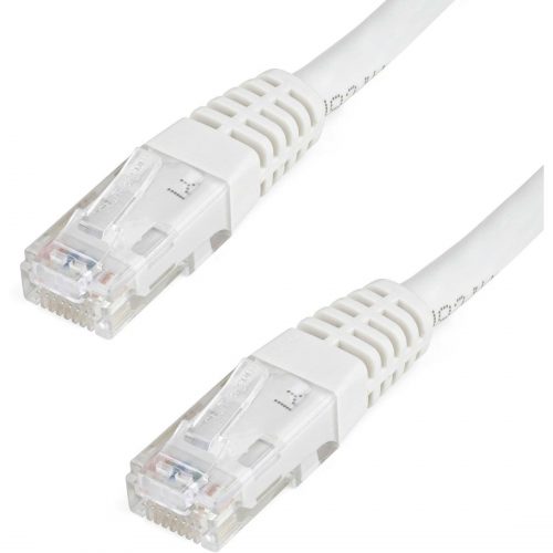 Startech .com 8ft CAT6 Ethernet CableWhite Molded Gigabit100W PoE UTP 650MHzCategory 6 Patch Cord UL Certified Wiring/TIA8ft White… C6PATCH8WH