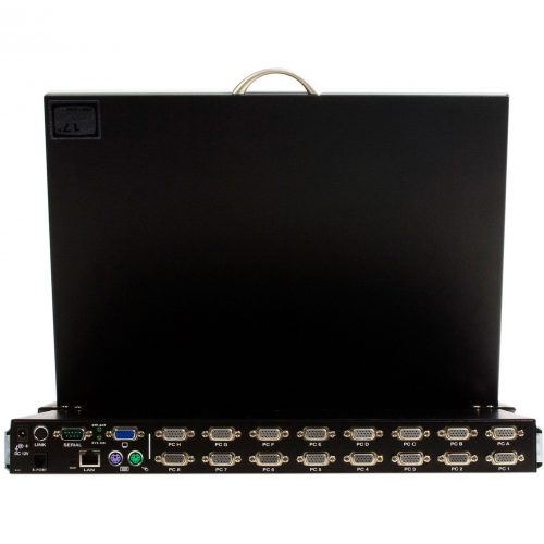 Startech .com 1U 17″ Rackmount LCD Console with 16 Port IP KVMControl 16 servers or KVM switches remotely over an IP network with this ra… CABCONS1716I