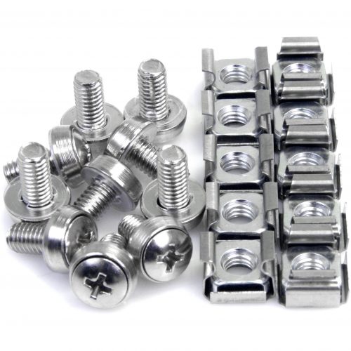 Startech .com 50 Pkg M6 Mounting Screws and Cage NutsMount server, telecom and A/V equipment with these high quality mounting screws and nu… CABSCREWM6