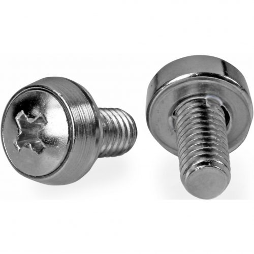 Startech .com 50 Pkg M6 Mounting Screws for Server Rack CabinetMount equipment with these high quality screwsCompatible with mountable… CABSCREWSM6