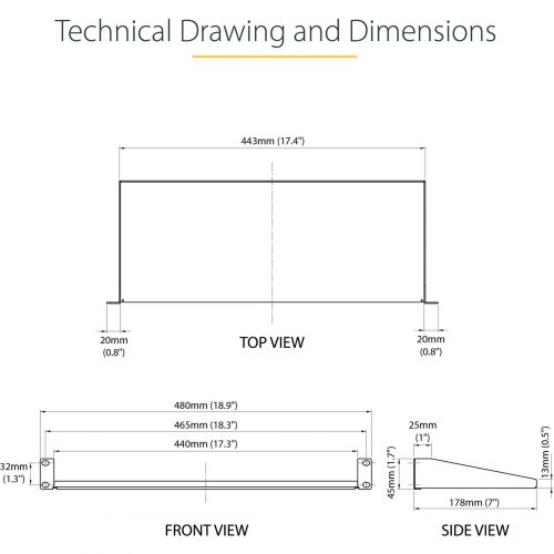 Startech .com 1U 7in Depth Universal Fixed Rack Mount Shelf33lbs / 15kgAdd a 1U Compact Storage Shelf to any Standard 19″ Server Rack or… CABSHELF1U