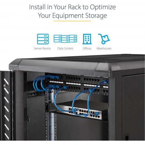 Startech .com 1U 7in Depth Universal Fixed Rack Mount Shelf33lbs / 15kgAdd a 1U Compact Storage Shelf to any Standard 19″ Server Rack or… CABSHELF1U