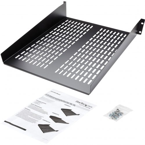 Startech .com 2U 22in Vented Rack Mount ShelfFixed Server Rack Cabinet Shelf50lbs / 22kgAdd a sturdy, 22in depth vented shelf into a… CABSHELF22V