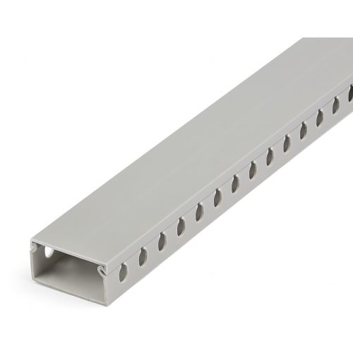 Startech .com Cable Management Raceway with Cover 2″(50mm)W x 1″(25mm)H, 6.5ft(2m) length, 3/8″(8mm) Slots, Wall Wire Duct, UL ListedCable m… CBMWD5025