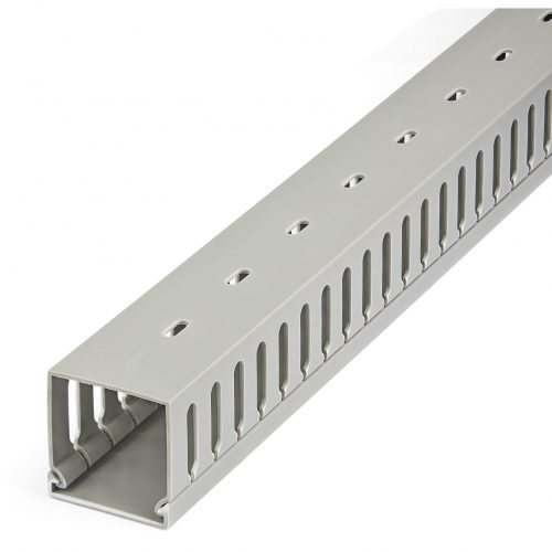 Startech .com Cable Management Raceway with Cover 2″(50mm)W x 2″(50mm)H, 6.5ft(2m) length, 3/8″(8mm) Slots, Wall Wire Duct, UL ListedCable m… CBMWD5050