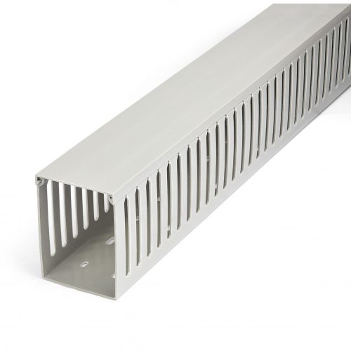 Startech .com Cable Management Raceway with Cover 3″(75mm)W x 4″(100mm)H, 6.5ft(2m) length, 3/8″(8mm) Slots, Wall Wire Duct, UL ListedCable… CBMWD75100