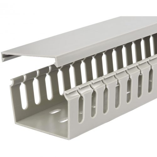 Startech .com Cable Management Raceway with Cover 3″(75mm)W x 2″(50mm)H, 6.5ft(2m) length, 3/8″(8mm) Slots, Wall Wire Duct, UL ListedCable m… CBMWD7550