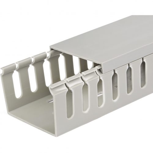 Startech .com Cable Management Raceway with Cover 3″(75mm)W x 2″(50mm)H, 6.5ft(2m) length, 3/8″(8mm) Slots, Wall Wire Duct, UL ListedCable m… CBMWD7550