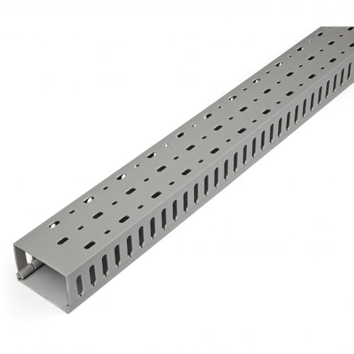Startech .com Cable Management Raceway with Cover 3″(75mm)W x 2″(50mm)H, 6.5ft(2m) length, 3/8″(8mm) Slots, Wall Wire Duct, UL ListedCable m… CBMWD7550