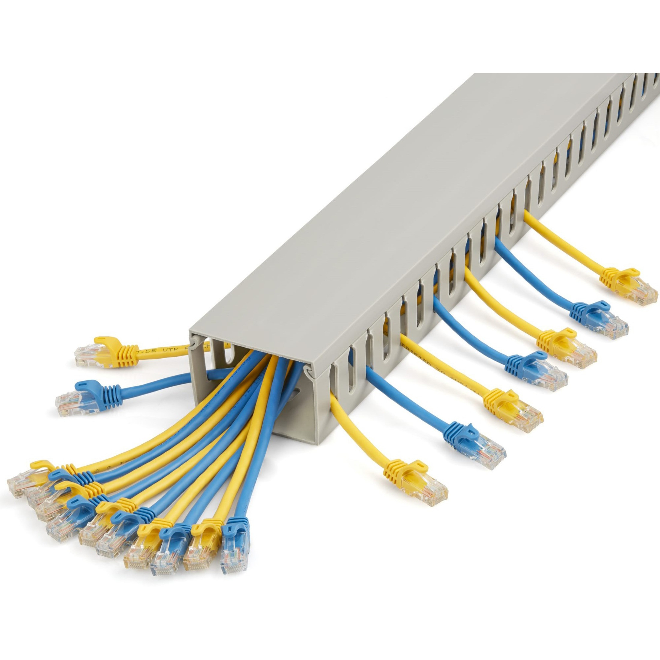 Startech .com Cable Management Raceway with Cover 3(75mm)W x 2(50mm)H,  6.5ft(2m) length, 3/8(8mm) Slots, Wall Wire Duct, UL ListedCable m