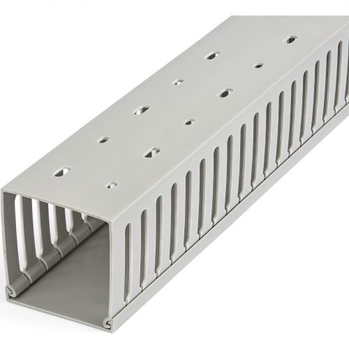 Startech .com Cable Management Raceway with Cover 3″(75mm)W x 3″(75mm)H, 6.5ft(2m) length, 3/8″(8mm) Slots, Wall Wire Duct, UL ListedCable m… CBMWD7575