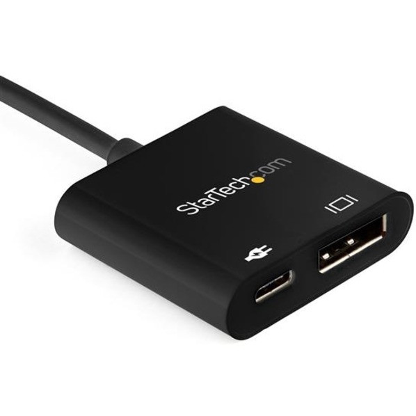Startech .com USB C to DisplayPort Adapter with 60W Power Delivery  Pass-Through8K/4K USB Type-C to DP 1.4 Video Converter w/ ChargingU  CDP2DP14UCPB - Corporate Armor