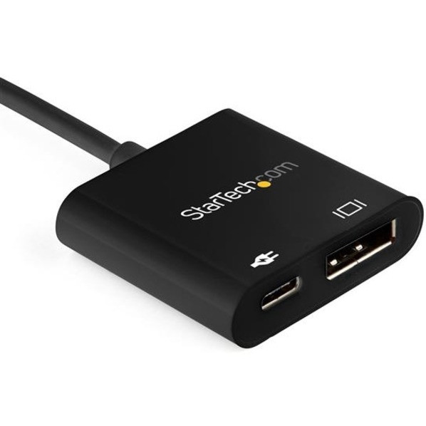 Startech .com USB C to DisplayPort Adapter with 60W Power Delivery Pass-Through8K/4K USB Type-C to DP 1.4 Video Converter w/ ChargingU… CDP2DP14UCPB