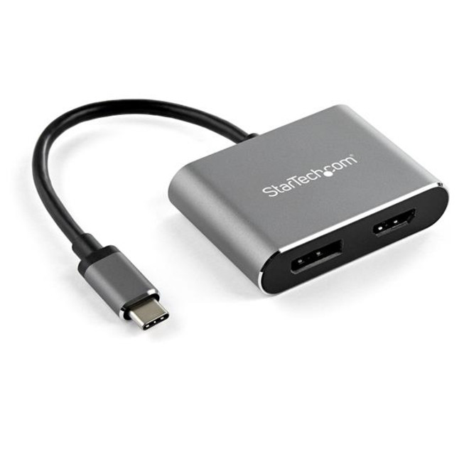 Startech .com USB C Multiport Video Adapter4K 60Hz USB-C to HDMI 2.0 or DisplayPort 1.2 Monitor AdapterHBR2 HDRUSB Type-C 2-in-12-in… CDP2DPHD