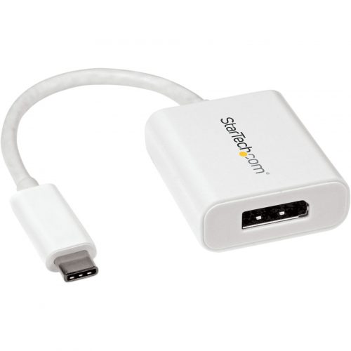 Startech .com USB C to DisplayPort AdapterUSB Type-C to DP Adapter for USB-C devices such as your 2018 iPad Pro4K 60HzWhiteConnect yo… CDP2DPW