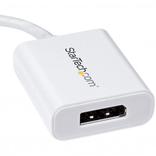 Startech .com USB C to DisplayPort AdapterUSB Type-C to DP Adapter for USB-C devices such as your 2018 iPad Pro4K 60HzWhiteConnect yo… CDP2DPW