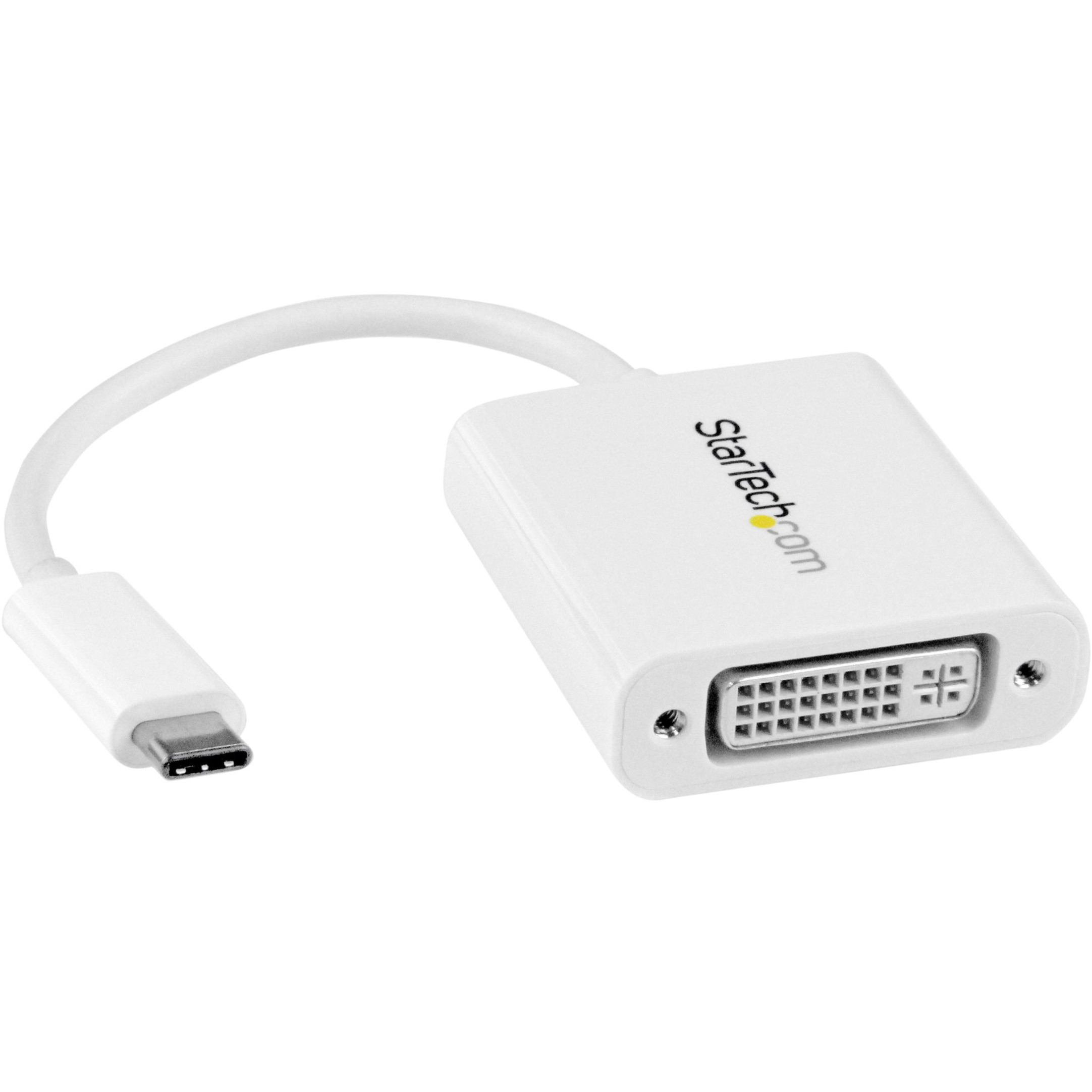 Startech .com USB C to DVI AdapterWhiteThunderbolt 3 Compatible1920x1200USB-C to DVI Adapter for USB-C devices such as your 2018 iPa… CDP2DVIW